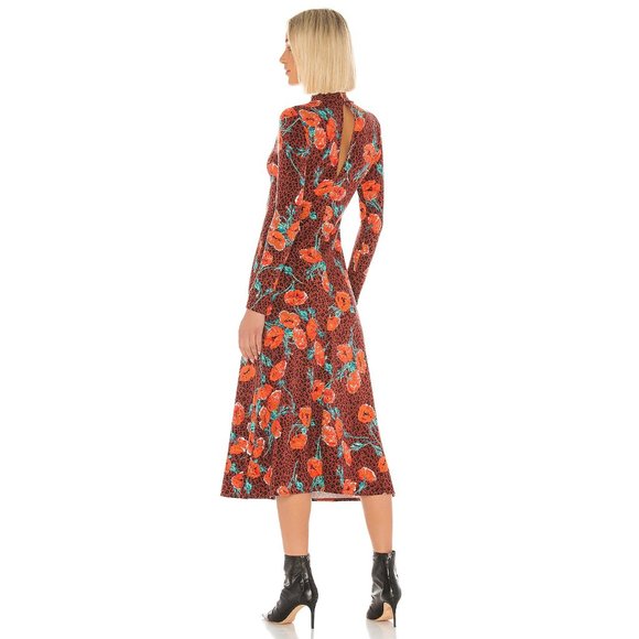 NWT Free People animal print floral midi dress - Picture 4 of 16